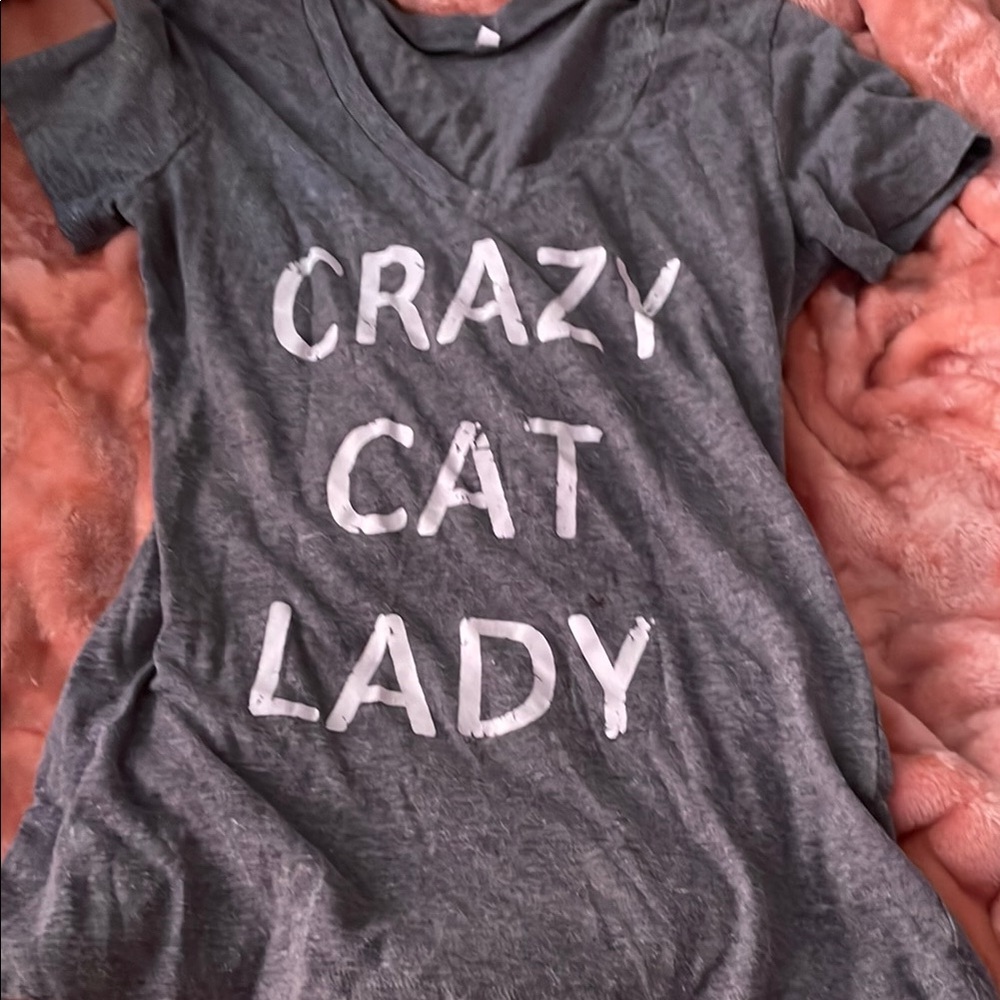 Gray 'Crazy Cat Lady' T-Shirt